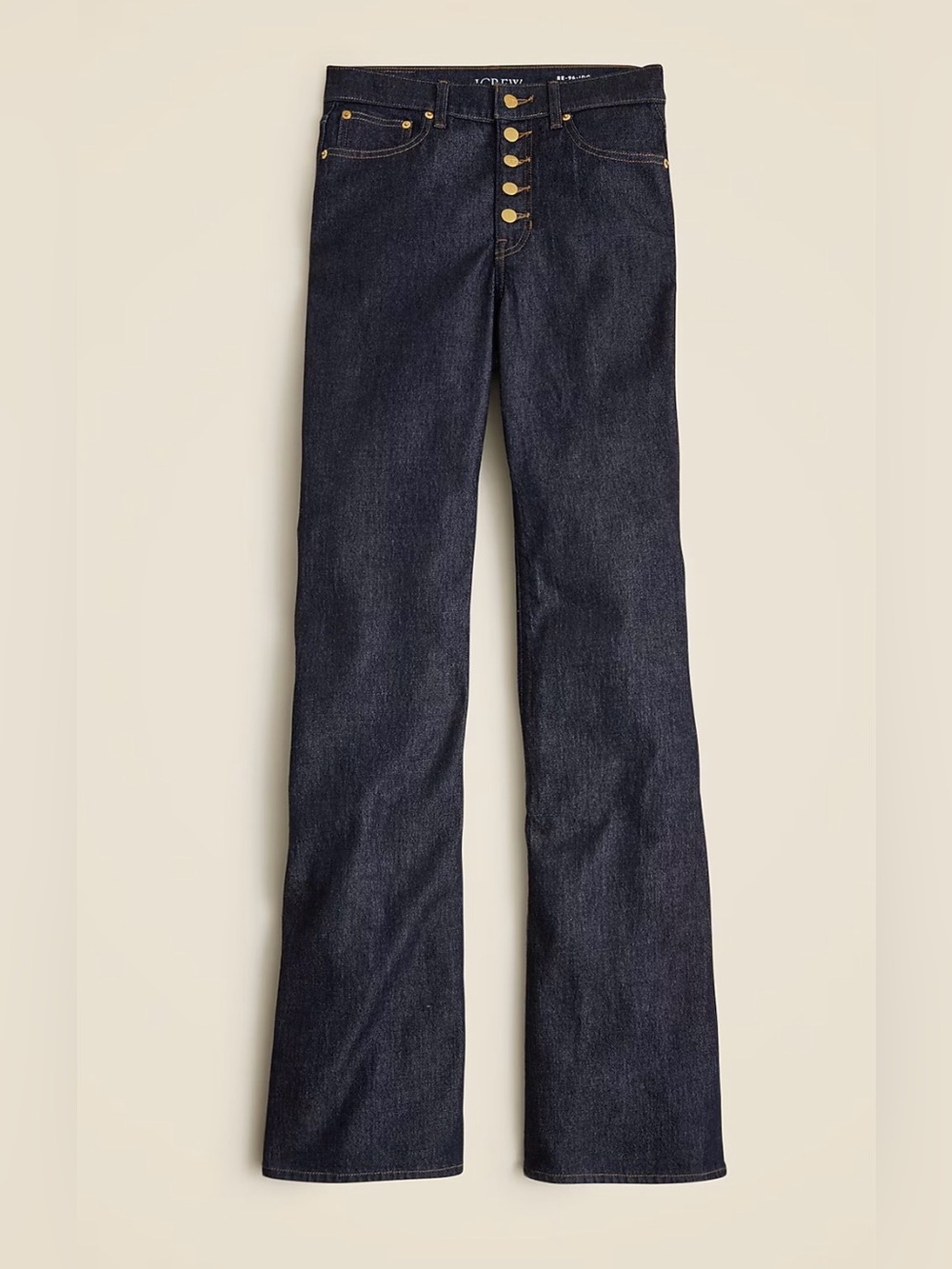 J. Crew High Rise Flare Jeans with Button Fly Size 28 Style CF226